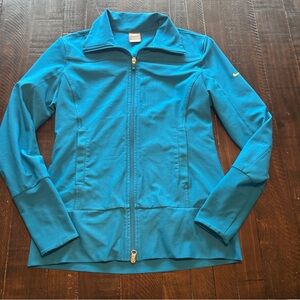 Women's Nike Dri Fit Zip Jacket Blue Size M